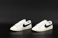 Кроссовки женские Nike Blazer 77 LOW 77 Vintage White белые с черным. Кроссовки Найк Блазер белые.
