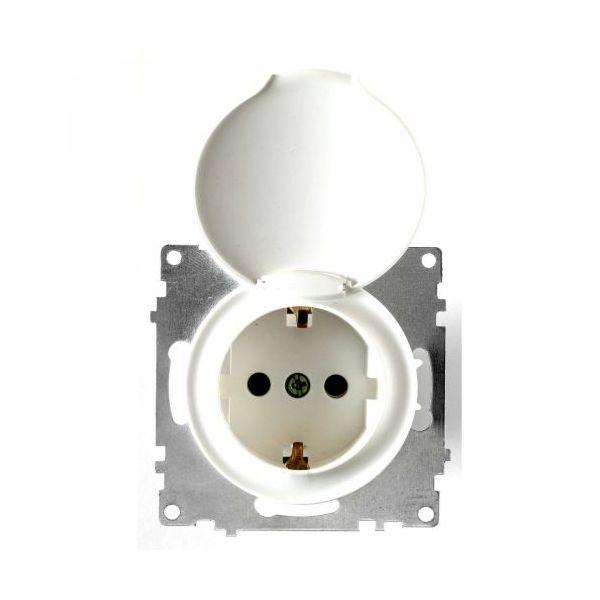 Розетка з кришкою з заземленням білий Florence OneKeyElectro 1E10501300