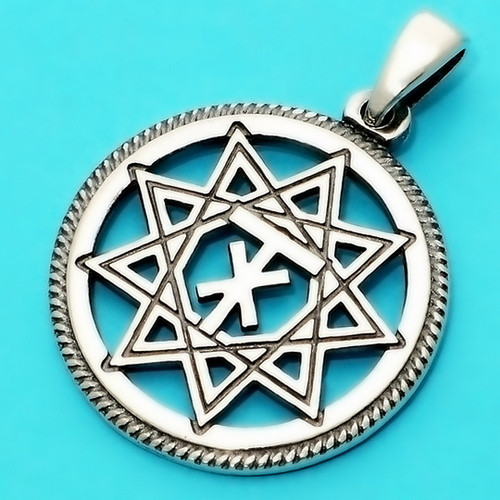 Чертог Лося срібний слов'янський оберіг - амулет зі срібла 925 проби (⌀25 мм, 5.5 г), фото 1