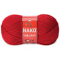 Nako NAKOLEN (Наколен) № 1175 красный (Шерстяная пряжа с акрилом, нитки для вязания)