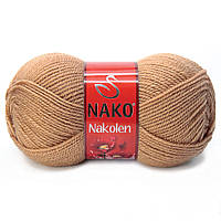 Nako NAKOLEN (Наколен) № 221 карамельний (Вовняна пряжа з акрилом, нитки для в'язання)
