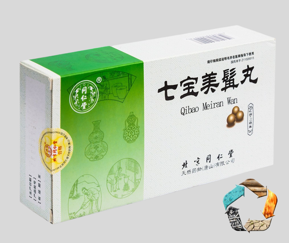 Ци Бао Мей Жань Вань (Qi Bao Mei Ran Wan) -остеопороз,випадіння волосся, рання сивина, фото 1