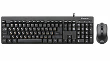 Комплект (клавіатура+миша) REAL-EL Standard 503 Kit Black USB UAH
