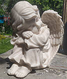 Скульптури ангелів для пам'ятників. Ангелочок із мармуру No16, фото 3