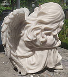 Скульптури ангелів для пам'ятників. Ангелочок із мармуру No16, фото 4