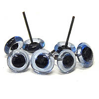 Глазки-гвоздики для игрушек, стекло, Ø8 мм, голубые (1 пара)