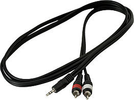 Аудіокабель ROCKCABLE RCL20902 D4 Patch Cable - 2 x RCA to TRS MiniJack (1.5m)