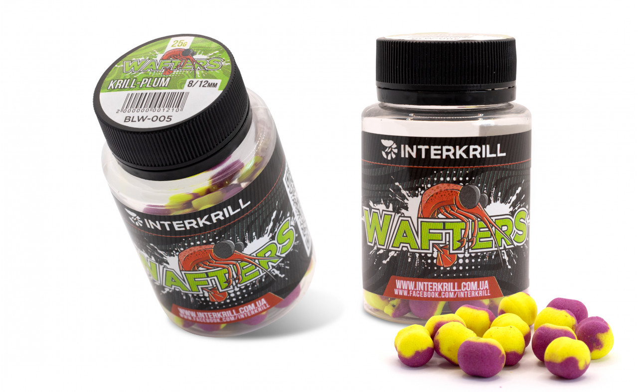 Бойлы Interkrill Wafters Krill-Plum 8/12мм, 25г