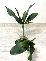 Декоративний лист до орхідея фаленопсис ( гелевий, імітація натурального Maxi 33 см), фото 4