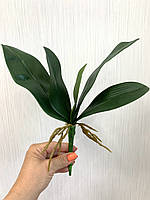 Декоративний лист до орхідея фаленопсис ( гелевий, імітація натурального Maxi 33 см), фото 7