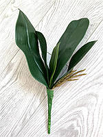 Декоративний лист до орхідея фаленопсис ( гелевий, імітація натурального Maxi 33 см), фото 9