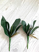 Декоративний лист до орхідея фаленопсис ( гелевий, імітація натурального Maxi 33 см), фото 10