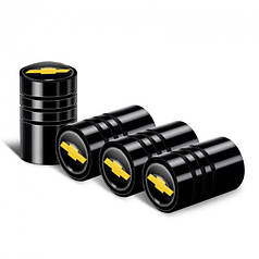 Захисні ковпачки на ніпель для Шевроле Alitek Long Black Chevrolet (4 шт.)