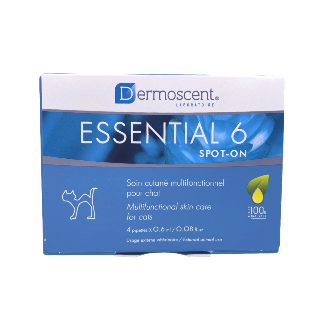 Краплі для догляду за шкірою та шерстю кішок Dermoscent ESSENTIAL (Дермосент Ессеншл) — 6 spot- (4піп.х0,6 мл), фото 1