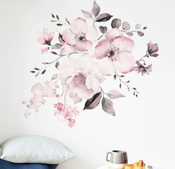 Вінілові наклейки Ніжні квіти (лист 30 х 90 см) Б447-5 FX-D01