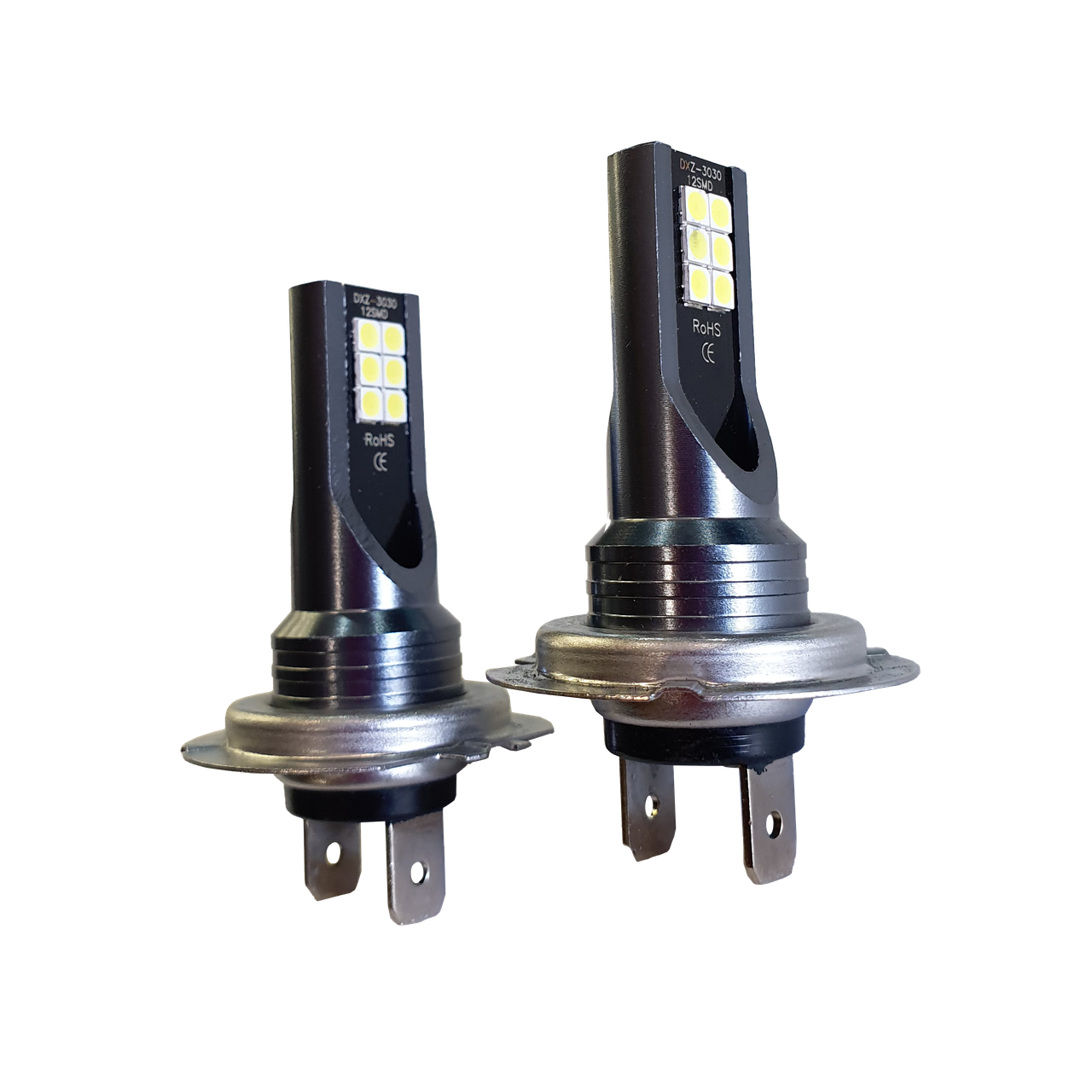Лампа світлодіод. (К-кт 2 шт.) Chip: 3030. 12 LED-діодів. (12-24V) H7, фото 1