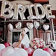 Фольговані кульки букви BRIDE срібло 100 см, фото 2