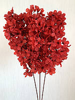 Штучна сакура. Червона гілка сакури для декору New Model 90 см., фото 4