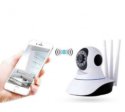 Камера відеоспостереження Wi-fi Smart Net Camera Q5 на три антени, відеоняня, фото 1