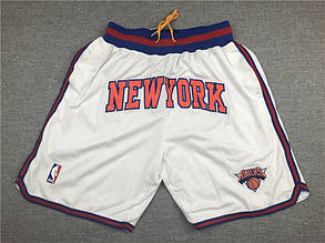 Шорти білі Нью Йорк Нікс JUST ★ By DON Mitchell and Ness New York Knicks