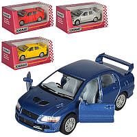 Машинка игрушечная метал. Mitsubishi Lancer EVO KT5052W инерц., откр. двери, в коробке 16*8.5*7.5см