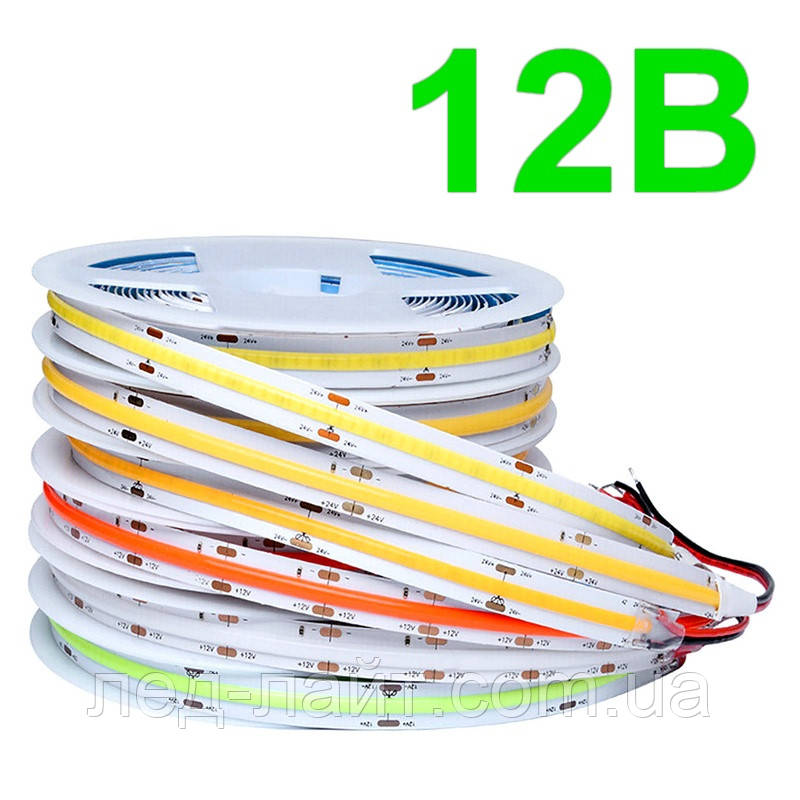 Світлодіодна стрічка 12V COB/FOB (320LED/м) IP44