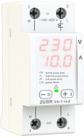Вольтамперметр цифровий однофазний ZUBR VA1 red