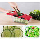 Овочерізка Mandoline Slicer 6 in 1 з контейнером / Слайсер-терка для шаткування овочів і фруктів ОПТ, фото 7