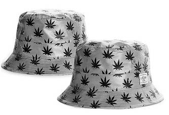 Панама Cayler & Sons Grey Unisex Onesize Panama Hat With Black Cannabis Leafs