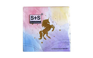 Серветки для декупажу 33*33см двошарові з фольгою Єдиноріг 20шт ООПТ