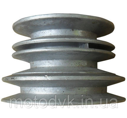 Шків двигуна для мотоблоків НЕВА МБ-1, МБ-2 (діаметр вала 25 мм) 3-двох струмковий