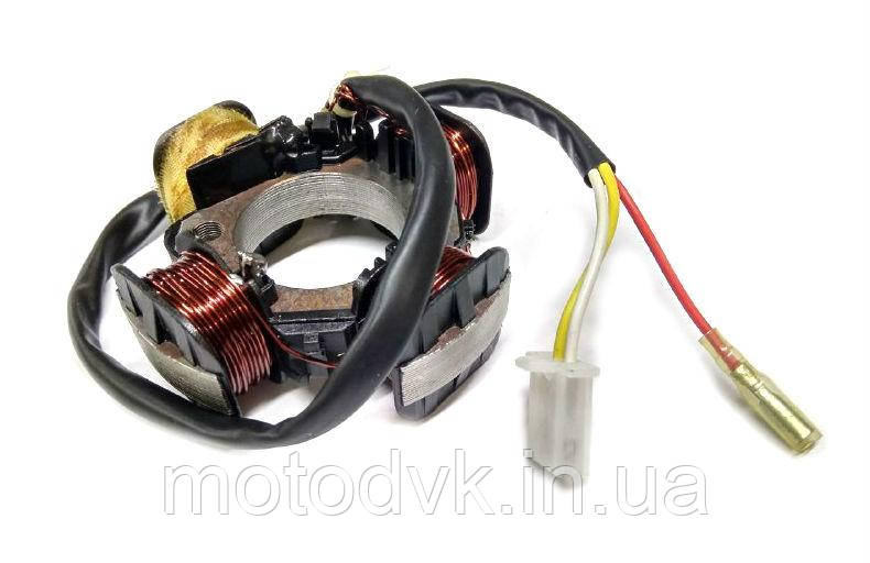 Статор генератора на скутер Suzuki AD-50 (3+1 котушка, 2+1 контакт)