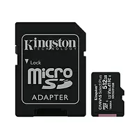 Карта пам&apos;яті Kingston 512 GB microSDXC Class 10 UHS-I U3 + SD Adapter (SDCS2 / 512GB)