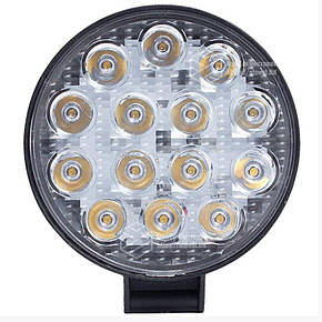 Фара LED круглая 42W 6000K (14 диодов) (10мм х 10мм х 1.5мм), фото 2