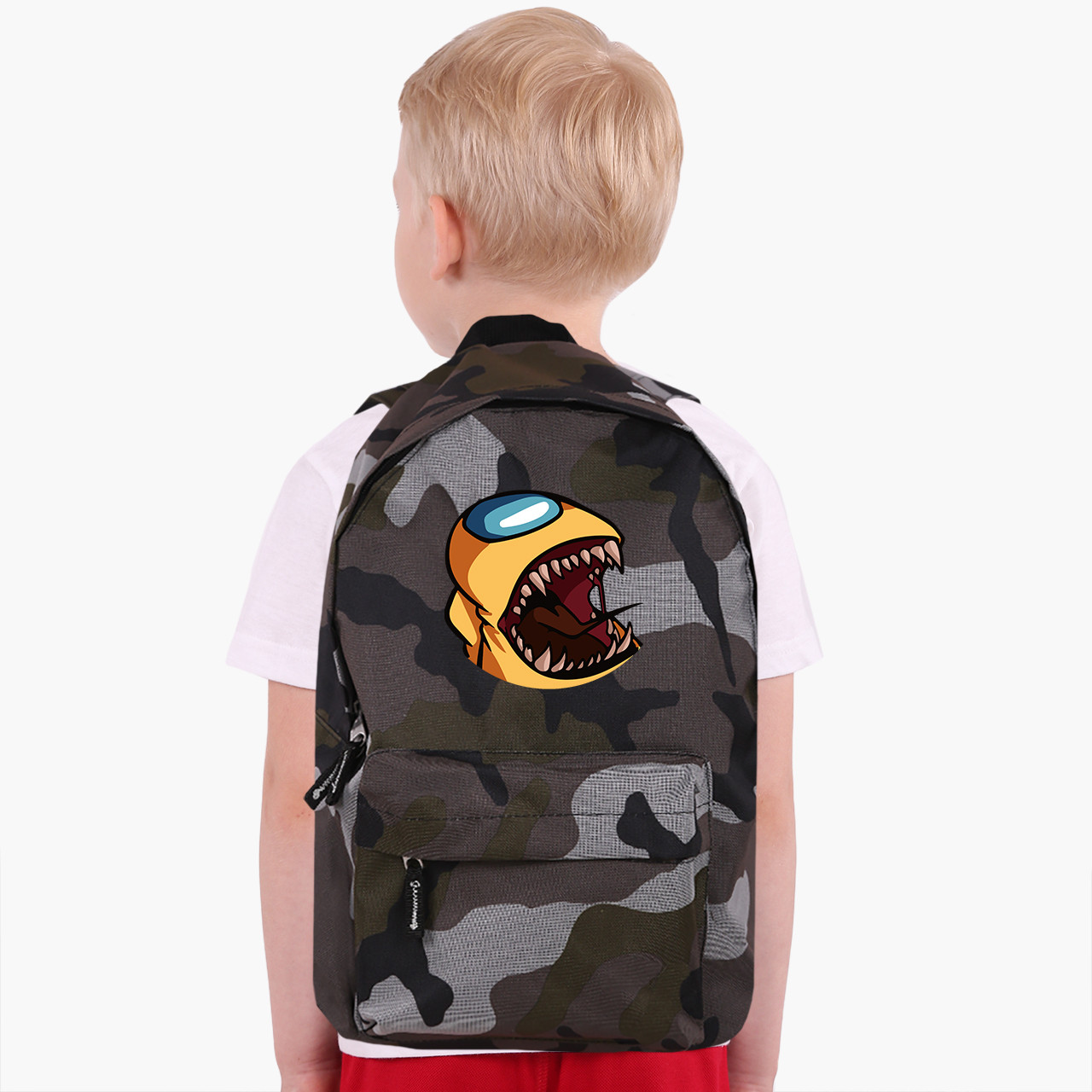 Рюкзак дитячий Амонг Ас Жовтий (Among Us Yellow) (9263-2409) Камуфляж