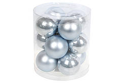 Набір ялинкових кульок 8см - зимове небо (12шт)