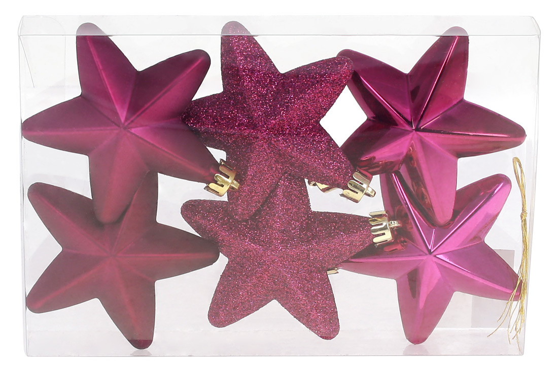 Набір зірок магнолія 7,5 см, 6шт., фото 1