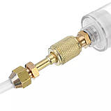 Інжектор для мастила компресора кондиціонера, набір (подовжувач, коннектор) 1/4 SAE R134, фото 4