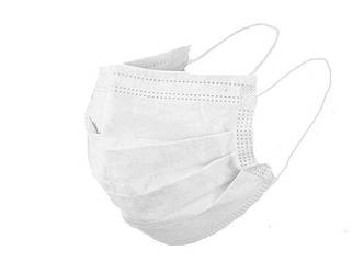 Маска для обличчя на гумках одноразова біла 1000шт 00088