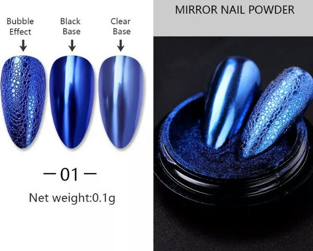 Дзеркальна втирка синя, фото 1