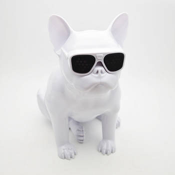 Портативна колонка у вигляді собаки (бульдога) Bluetooth AeroBull S4 White