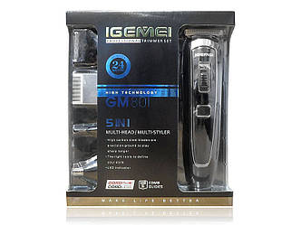 Машинка для стрижки волосся триммер Gemei 5 в 1 40шт GM-801