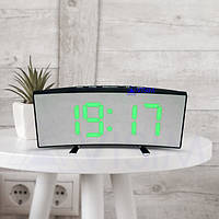 Зеркальные электронные часы DT-6507, Часы светодиодные с подсветкой LED, Настольные часы от сети и батареек