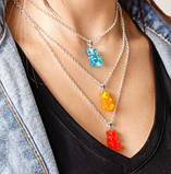 Підвіска с желейними ведмедиками - довжина ланцюжка 50см, смола, цинковий сплав, фото 3