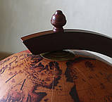 Глобус бар на підлогу "Континенти" на 3х ніжках з дерева коричневий, діаметр сфери 45 см, фото 6