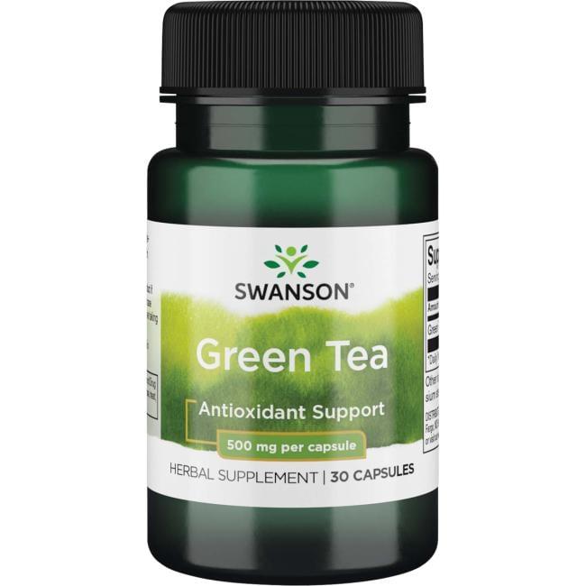 Зелений Чай, Green Tea, Swanson, 500 мг, 30 капсул