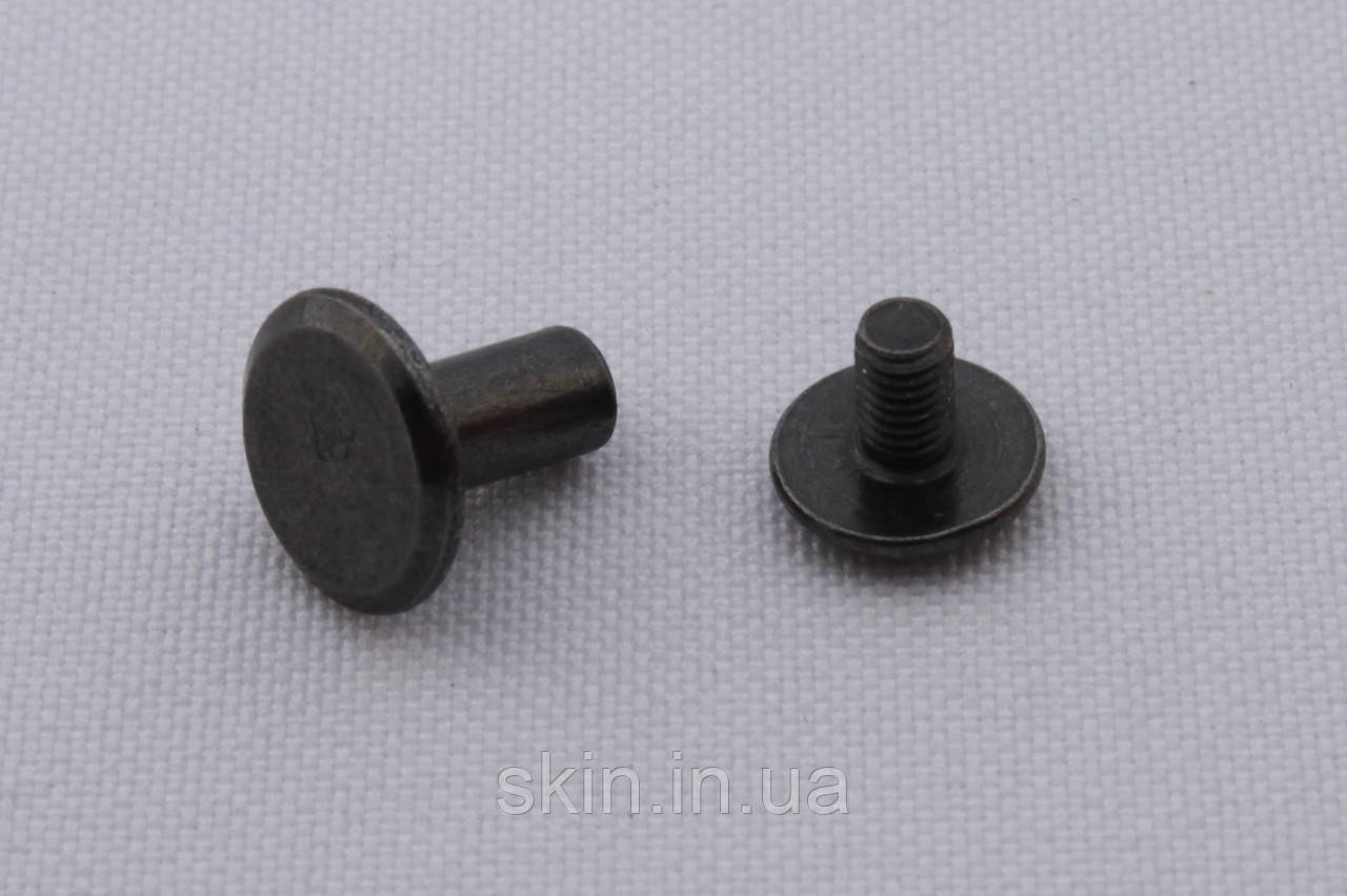 Гвинт ремінний, висота ніжки - 8 мм, колір - чорний нікель, артикул СК 5754