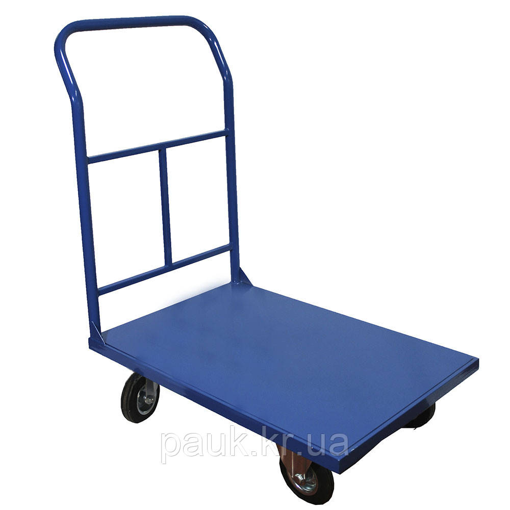 Візок для вантажу 500х750 мм, платформовий візок РПТ (З)-008-160М, металевий візок чотириколісний, ручний візок для складу, фото 1