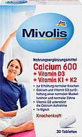 Биологически активные добавки Кальций 600 + D3 + K1 + K2 таблетки Mivolis, 30 шт (Германия)