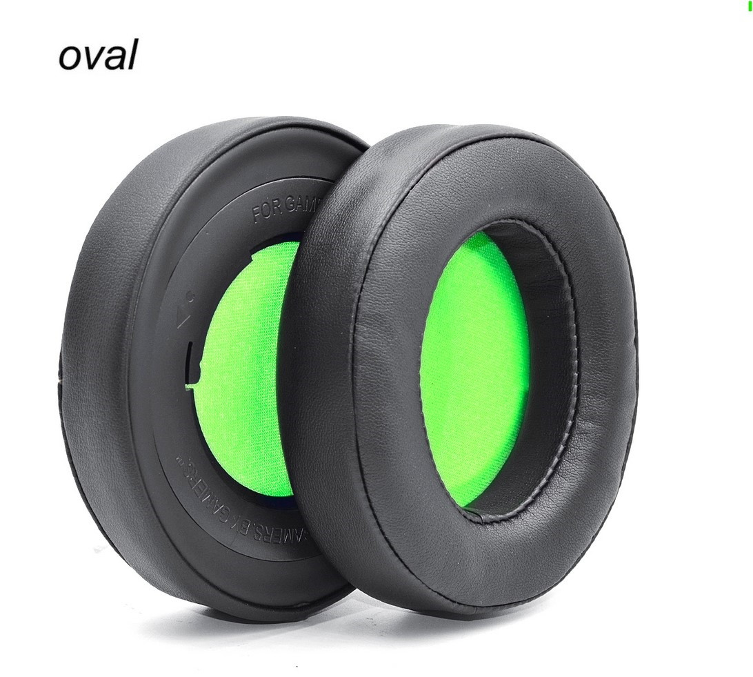 Амбушури для навушників Razer Kraken Pro V2 Razer Kraken 7.1 V2 Tournament Edition Chroma Овальні зелені Oval, фото 1